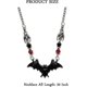 thumbnail image 3 of Halloween Bat Necklace Red And Black Gemstone Cubic Zirconia And Inverted Vampire Bat Jewelry, 3 of 5