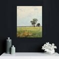 thumbnail image 4 of COMIO  Framed Canvas Print Wall Art Green Pasture Countryside Flower Field Nature Abstract Illustrations Modern Art Decorative Nordic Rustic for Living Room, Bedroom, Natural, 4 of 4