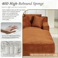 thumbnail image 7 of 78''L Boneless Couch, Oversized Chaise Lounge Chair Indoor, Corduroy Upholstered Sleeper Sofa Couch Bed, Deep Seat Reading Chairs Cloud Sofas Couches for Living Room (78''-Orange), 7 of 7