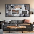 thumbnail image 4 of HFDF Large Wall Art - Abstract Modern Canvas Wall Art for Living Room,Wall Decor for Bedroom, Decorative Artwork for Wall Decor Gray and Black Tones 10x8inch Framed, 4 of 6