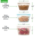 thumbnail image 6 of Prokeeper+ 3 Silicone Stand Up Snack and Storage Bag, 3 Pack, Mulit Color, Designed to Help with Packed Lunches and Daily Commutes, 6 of 9