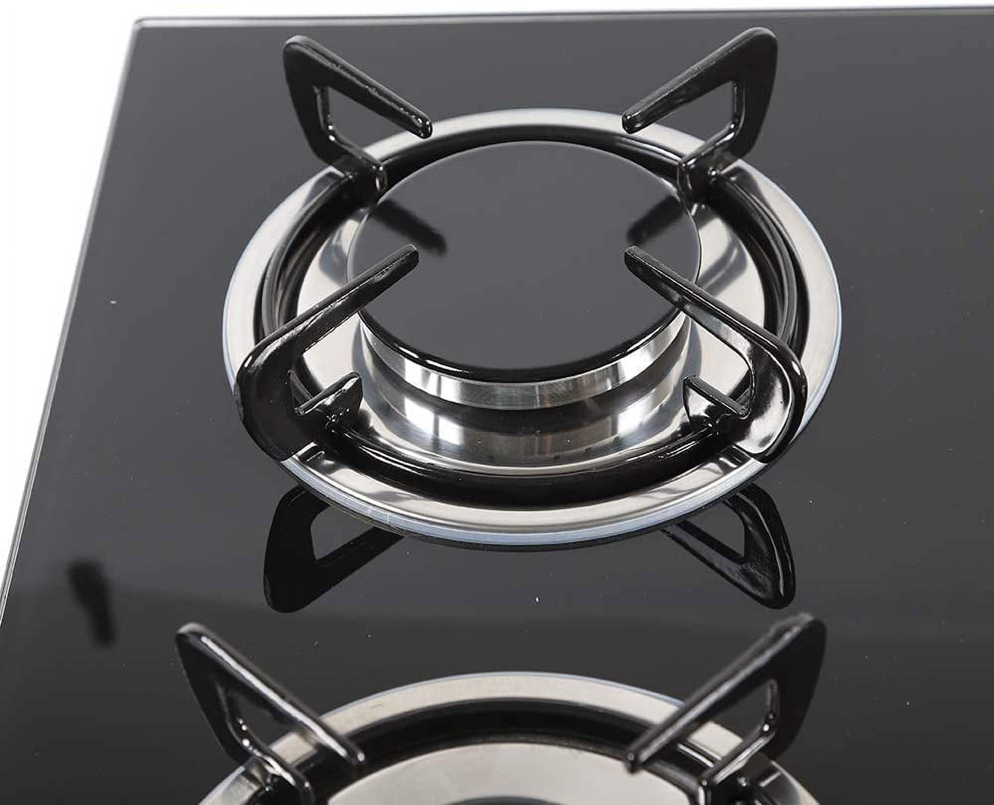 Miumaeov 30" Built-in 5 Burners Stove Hob Cooktop Tempered Glass Top LPG NG Gas Cooktop