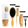 thumbnail image 2 of Peine de madera para el cabello, cepillo de masaje, cepillo de nailon para el cabello, Airbag, pe MABOTO Peine de peluquería, 2 of 7
