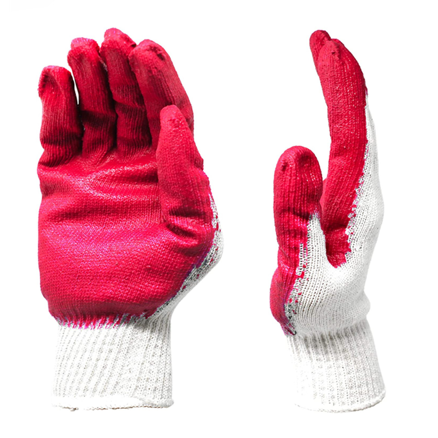 West Chester 300 Pairs Red Latex Rubber Palm Coated Work Gloves – Size Large