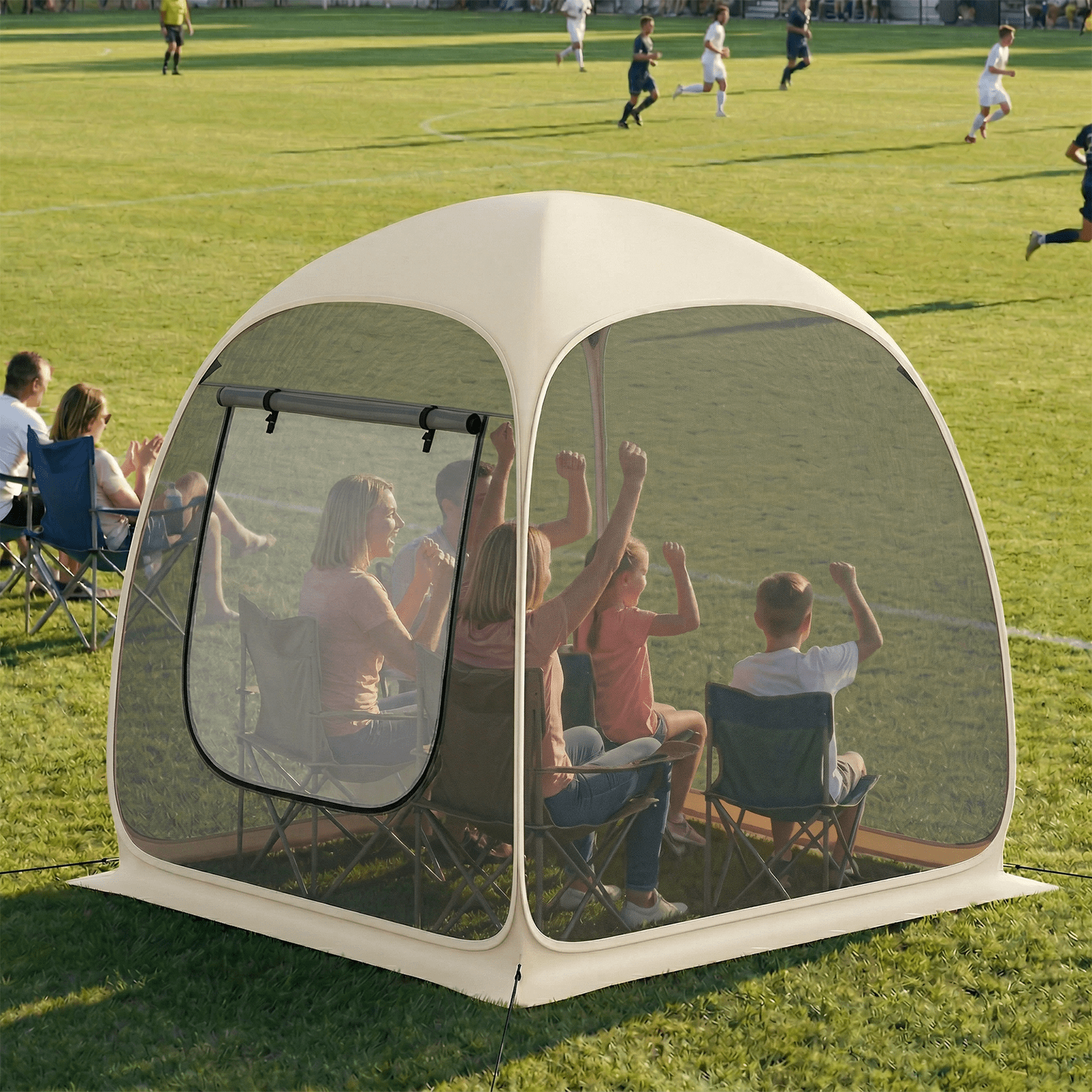 TABU Screen House Tent, 6x6ft Pop up Screen Tent, 4-5 Person Screened Canopy Tent with Carry Bag for Backyard & Outdoor Activities