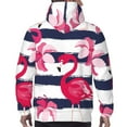 thumbnail image 5 of Bingfone Pink Flamingos Men'S Drawstring Hoodie Long Sleeve Pocket Sweatshirts-Small, 5 of 9