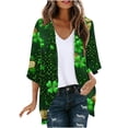 thumbnail image 2 of LOVZFMLL Cardigan pour Femmes Cardigan à la Mode Imprimé pour la Saint-Patrick Printemps Été Manches Longues Cardigan Imprimé, 2 of 5