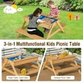 thumbnail image 5 of Gymax 3 in 1 Kids Picnic Table Wooden Outdoor Water Sand Table w/ Play Boxes, 5 of 8