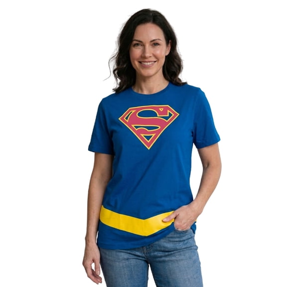 DC Comics Supergirl Superman Logo Hero Costume T-Shirt (Women's Plus)