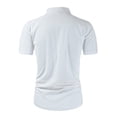 thumbnail image 3 of IROINNID Men'S T-Shirts Big and Tall T Shirts for Men, Lightweight Thin Basic Casual V-Neck Lapel Botton Ptinted Comfortable Tops, 3 of 4