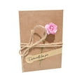 thumbnail image 1 of 7 Inch Diy Kraft Paper Handmade Dry Flower Invitation Greeting Cards Set, Handcrafted Card With Dried Flower Twine Sticker, Christmas Wedding Favors Card Valentines Day Gifts For Her Women, 1 of 5