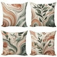 thumbnail image 5 of Ambesonne Botanical Throw Pillow Cover 4 Pack, Modern Neutral Branches, 20", Pale Cinnamon Green, 5 of 5
