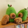 thumbnail image 2 of Peluche de carpincho de aguacate para niños, juguete de simulación de capibara, peluche de anime, bonito animal relleno, regalo de cumpleaños, 2 of 5