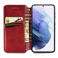 thumbnail image 5 of SaniMore Wallet Case for Samsung Galaxy S23 6.1", Vintage PU Leather Case Card Slots Cash Pocket Stand Feature Magnetic Closure Anti-drop Shockproof Full Body Protective Case For Galaxy S23, Red, 5 of 11