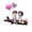 Couple Balloon, variant on Cute Cartoon Couple Action Figures For Car Dashboard Ornament C89C
