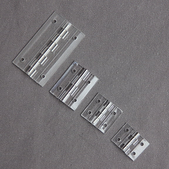 Quroko Clear Acrylic Plastic Hinges for Door, Cabinet, Piano and Drawer, Easy Installation (20mmx35mm, 5pcs)