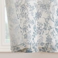 thumbnail image 2 of Kitchen Curtains Tier Curtains Linen Curtains Farmhouse Floral Blue Kitchen Cafe Curtains 36 Inch Length Small Rustic Country Curtains Rod Pocket Kitchen Curtain Set 2 Panels Blue on Beige, 2 of 6