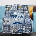 thumbnail image 2 of Best Pop Pop Gifts from Grandchildren, Gifts for Pop Pop, Pop Pop Gifts for Grandpa, Pop Pop Birthday Gifts from Grandkids, Pop Pop Gifts for Fathers Day Christmas, Pop Pop Blanket 60"X50", 2 of 6