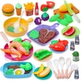 thumbnail image 1 of Juego de juguetes de cocina Play CUTE STONE Kids con utensilios de cocina y comida, 1 of 6
