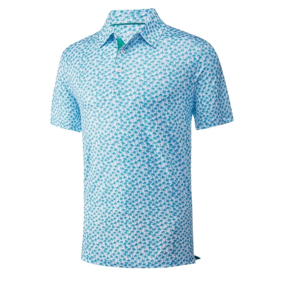 CONROSES Mens Short Sleeve Polo Shirts Graphic Collared Polo Shirt for Men Casual Golf Shirts