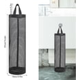 thumbnail image 5 of Olurrisa Plastic Bag Holder,Hanging Storage Bags Plastic Mesh Bags Dispenser Organizer Trash Bags Grocery Shopping Bag Holder for Home And Kitchen （ Black 2pcs), 5 of 8