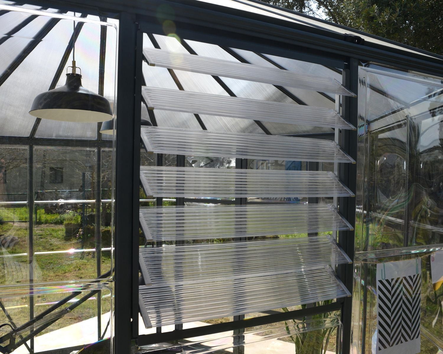 CANOPIA by PALRAM Oasis 12 ft. Greenhouse Kit - Grey Structure & Hybrid Panels (94.2 sq. ft.)