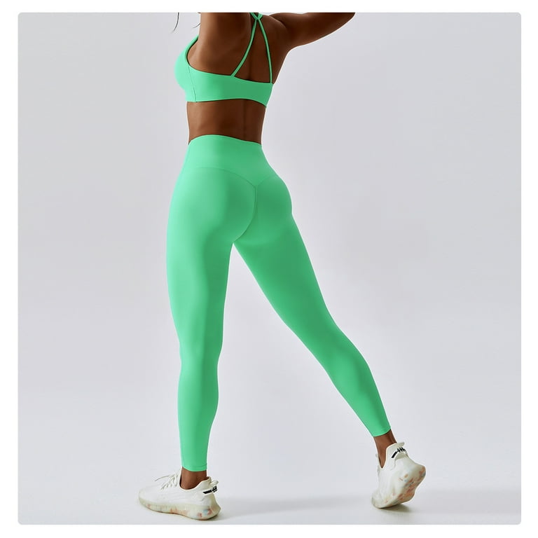Sexy Naked Yoga Porn - Petmoto Naked Yoga Suit Sexy Sports Running Fitness Suit Beauty Back Yoga  Suit Green Pants - Walmart.com