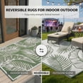 thumbnail image 3 of PASAMIC 8x10 ft Outdoor Rug Waterproof, Reversible Plastic Straw Patio Mat for RV, Deck, Balcony, Backyard, Green Leaf, 3 of 7