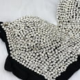 thumbnail image 6 of ELLACCI Women's Rhinestone Diamond Push up Bustier Crop Top Sexy Punk Corset Bra Black Small, 6 of 8