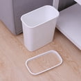 thumbnail image 2 of FRCOLOR White Plastic Trash Can for Garbage Use Multifunctional Waste Bin Perfect for Small Spaces 2.5 Gallon, 2 of 8