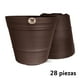 thumbnail image 1 of Kit 28 Macetas redondas de plástico La Ardilla  para exterior e Interior (Chocolate), 1 of 4