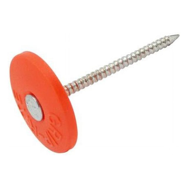 Grip-Rite 5024025 1.25 in. Cap Electro-Galvanized Plastic & Steel Full with Round Nail Cap