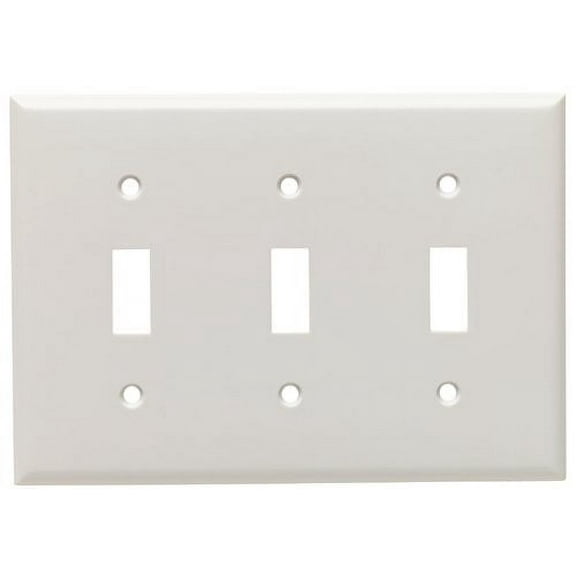 Cooper Wiring 2141W-BOX 3 - Gang Standard Switch Plate- White
