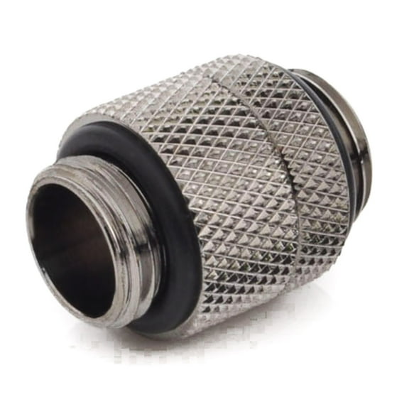 Bitspower G1/4" Male to Male Extender Fitting (14mm), Rotary, Black Sparkle