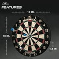 thumbnail image 6 of Narwhal Kingston Official Size Bristle Dartboard with 6 Steel Tip Darts, 6 of 8
