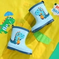 thumbnail image 6 of LYHaoo Girls Rain Boots For Toddlers Kids Dinosaur Pattern Lightweight Comfortable Soft Sole Casual Outdoor Play Shoes Sizes 9 Blue(Little Kid), 6 of 6