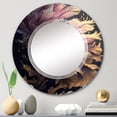 thumbnail image 4 of DESIGN ART Designart 'Abstract Pink And Gold Leaves III' Printed Floral Leaves Wall Mirror 24in.x24in., 4 of 5