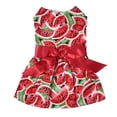 thumbnail image 1 of Chien Robe d'Été Modèle Pastèque Robes Vêtements avec Bowknot Robe Sans Manches Cool pour Chien Chien Chat Animal de Compagnie, 1 of 7