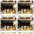 thumbnail image 1 of Vinyl Drink Coasters - Set of 4 - Da Vinci: Last Supper, 1 of 3