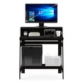 thumbnail image 6 of Furinno Simplistic 32-Inch Black Computer Desk, Small Office Desk, Rectangular Home Office Desk with Shelf, Gaming Desk for Home Office, Bedroom, Study Room, Black Espresso, 6 of 10