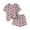 thumbnail image 5 of WPPGONE 2 Piece Little Girls All-Over Cherry Graphic Print T-Shirt and Shorts Set Lightweight Breathable Fabric Short Sleeve Summer Outfits Trendy Casual Playwear Clothes, 5 of 6