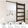 thumbnail image 2 of JUBEST 42"x84" Tempered Frosted Glass Barn Door with Installation Hardware Kit and Handle, Wood Sliding Barn Door, 2 of 9