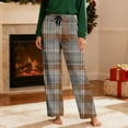 thumbnail image 5 of qolati Plaid Pajama Pants Men Soft Mens Pajama Bottoms Sleepwear Unisex Women Drawstring Sleep Lounge Pjs Pants with PocketsMulticolorXL, 5 of 9
