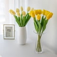 thumbnail image 6 of Visland Real Touch Tulips Artificial Flowers 6PCS Flowers Arrangement Bouquet for Home Office Wedding Decoration, 6 of 8