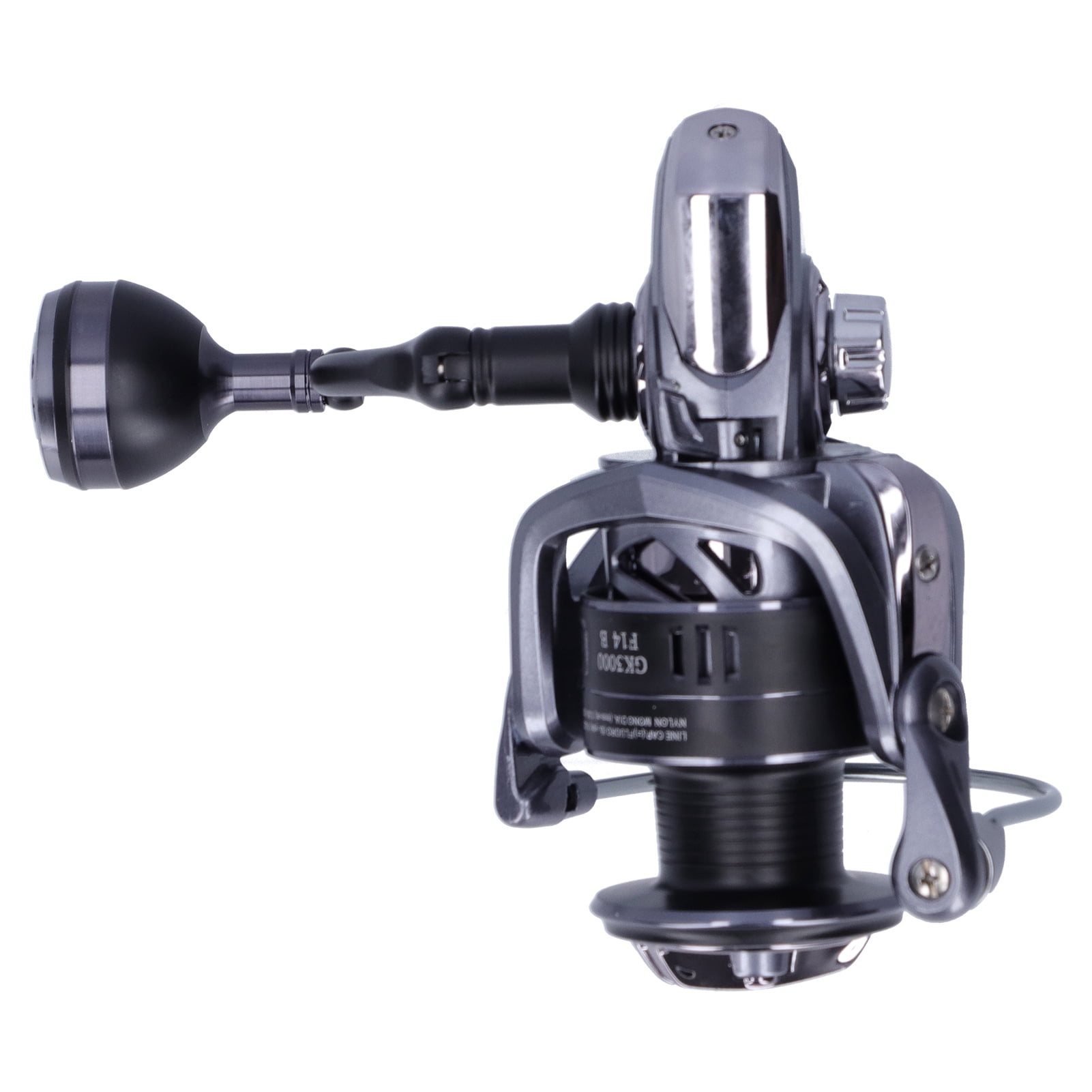 BIMZUC 13+1 Bearing Spinning Reel 5.2:1 Gear Ratio Foldable Arm Fishing Wheel for Freshwater and Saltwater Ambidextrous Use (5.51 inches / 14 cm Size 3000)