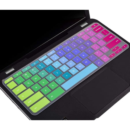Rainbow Keyboard Skin For Lenovo Chromebook - Silicone Cover For C330, Flex 11, N20-N23 Models