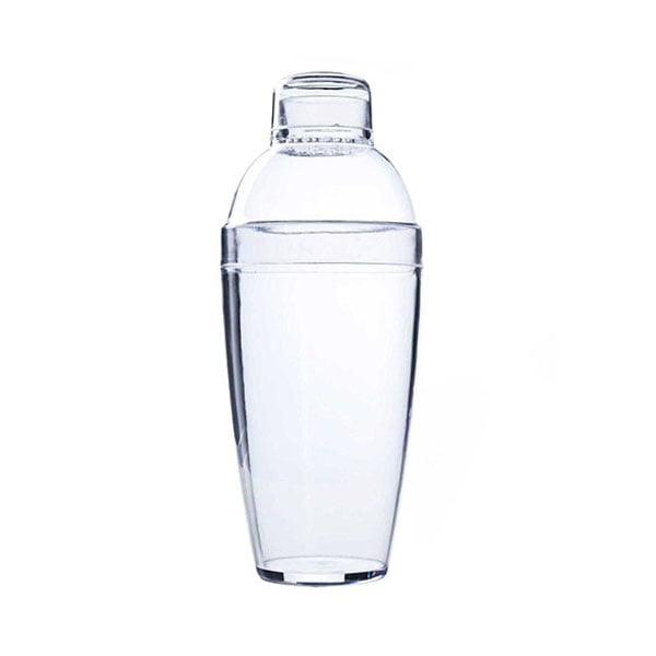 Clear 10 oz Plastic Cocktail Shaker, 24/PK