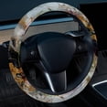 thumbnail image 2 of Marble 14.5 Inch Printing PVC Leather Steering Wheel Covers Car Wheel Covers Auto Accessories, 2 of 6