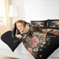 thumbnail image 4 of jejeloiu Highland Cow Flower 7-Piece Twin Bedding Sets Kids,Farm Animal Print Bedding Comforter Set,Reversible, 4 of 7