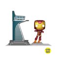 thumbnail image 3 of Avengers 2 Iron Man with Tower GITD Pop! Town, Not Mint, 3 of 6